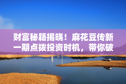 财富秘籍揭晓！麻花豆传新一期点拨投资时机，带你破解暴利行业！
