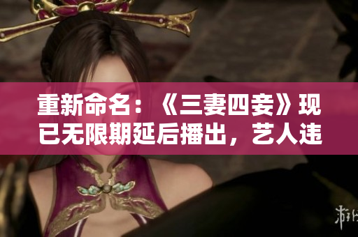 重新命名：《三妻四妾》现已无限期延后播出，艺人违规行为成瓶颈