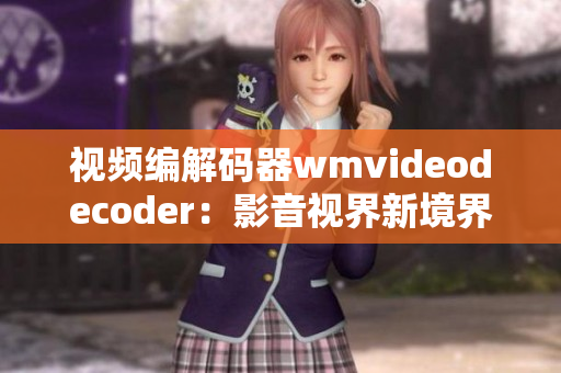 视频编解码器wmvideodecoder：影音视界新境界