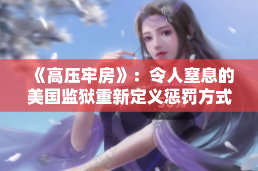 《高压牢房》：令人窒息的美国监狱重新定义惩罚方式