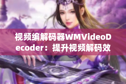 视频编解码器WMVideoDecoder：提升视频解码效率的关键(1)