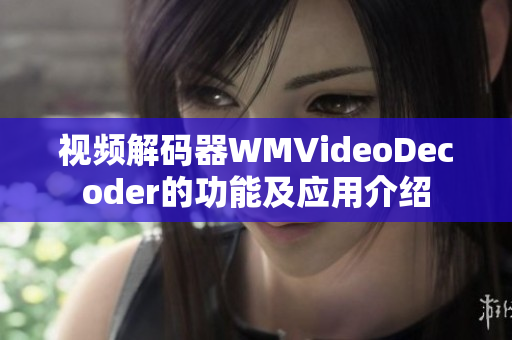 视频解码器WMVideoDecoder的功能及应用介绍