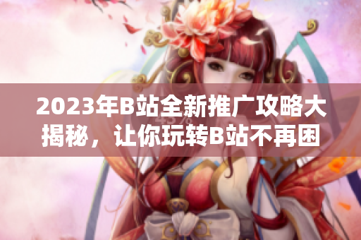 2023年B站全新推广攻略大揭秘，让你玩转B站不再困难