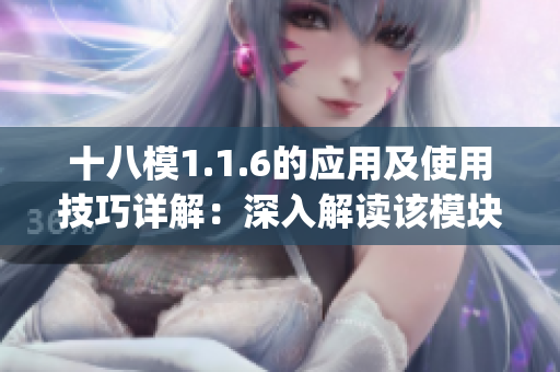 十八模1.1.6的应用及使用技巧详解：深入解读该模块的实际运用(1)