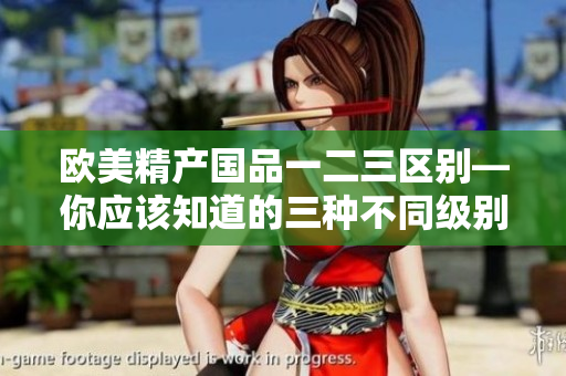 欧美精产国品一二三区别—你应该知道的三种不同级别的产品品质