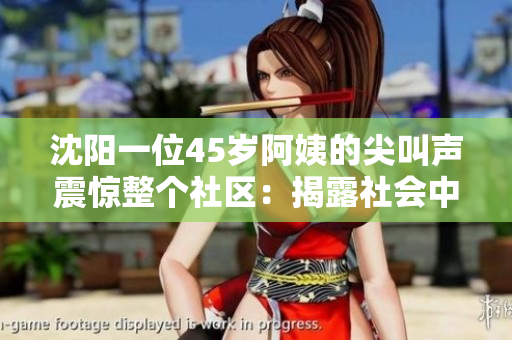 沈阳一位45岁阿姨的尖叫声震惊整个社区：揭露社会中的不良风气